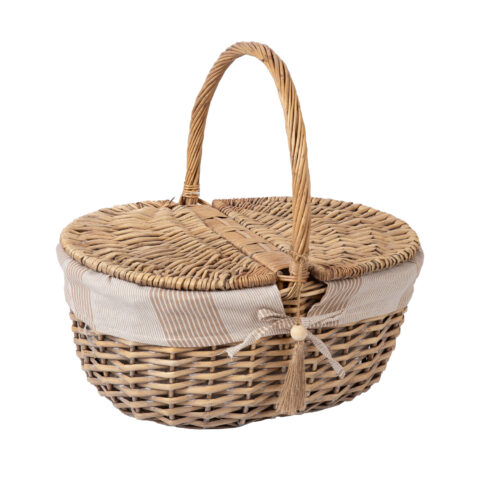 Piknikukorv WILLI STRIPE 40x32xH17/40cm Korvid ja korvriiulid Korvid ja korvriiulid