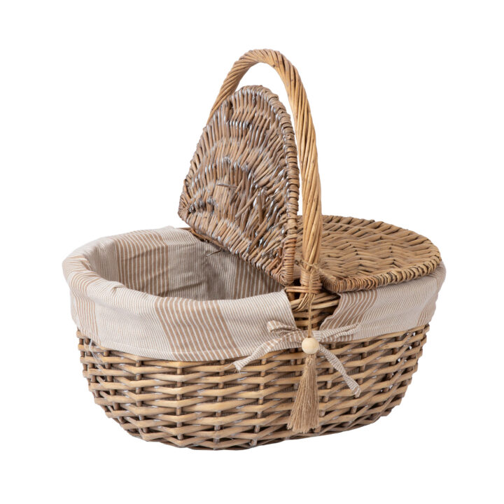 Piknikukorv WILLI STRIPE 40x32xH17/40cm Korvid ja korvriiulid Korvid ja korvriiulid