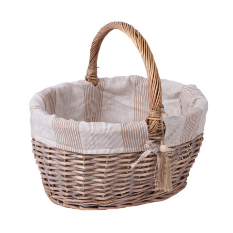 Korv WILLI STRIPE 42x31xH23/38cm Korvid ja korvriiulid Korvid ja korvriiulid