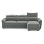 Nurgadiivanvoodi TITO 235×94/141,5xH96cm, helehall Diivanid Diivanid