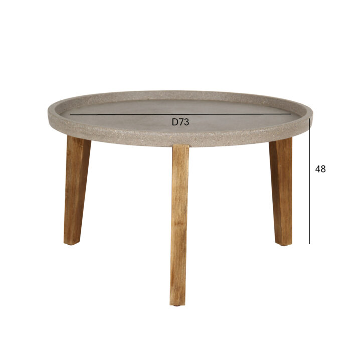 Abilaud SANDSTONE D73xH48cm, pruunikas komposiitkivi, puidust jalad Aiadiivanid ja komplektid Betoon ja kivi G4y