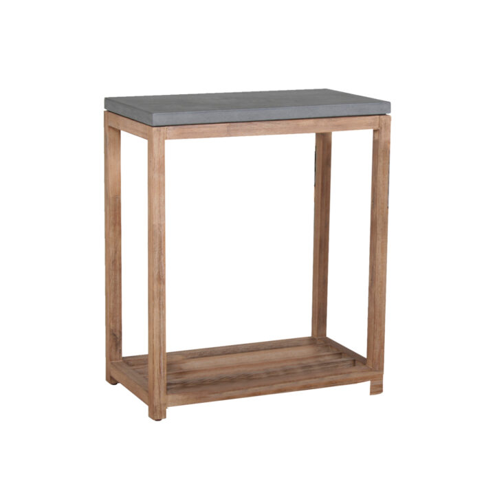 Riiul SANDSTONE 65,5×34,5xH75cm, hall fiibertsement, puidust raam Riiulid Betoon ja kivi G4y