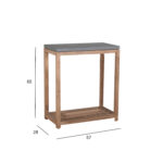 Riiul SANDSTONE 57x28xH65cm, hall fiibertsement, puidust raam Riiulid Betoon ja kivi G4y