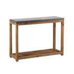 Riiul SANDSTONE 95,5×34,5xH75cm, hall fiibertsement, puidust raam Riiulid Betoon ja kivi G4y