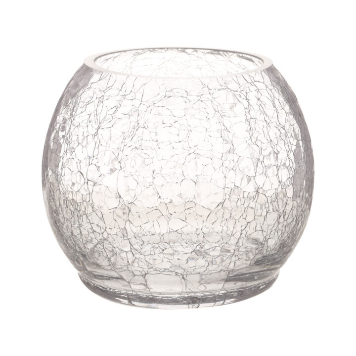 Vaas CRACK BOWL, D12,5xH10cm, mõraline klaas Klaasvaasid H11-400 Vaasid
