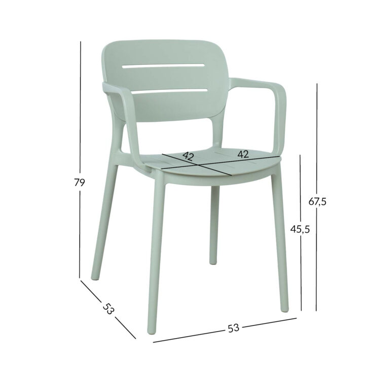 Tool MANGO 53x53xH79cm, rohekashall plastik Aiatoolid ja aiapingid