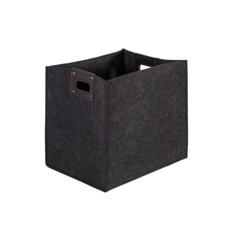 Kast MAX FELT-2, 36x28x35cm, tumehall vilt, käepidemetega Esik ja Garderoob Kangast karbid