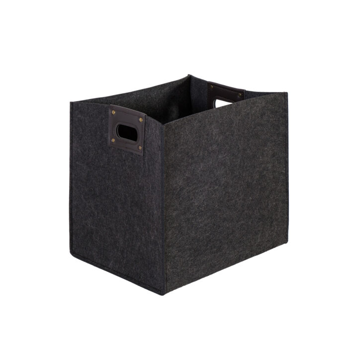 Kast MAX FELT-2, 36x28x35cm, tumehall vilt, käepidemetega Esik ja Garderoob Kangast karbid