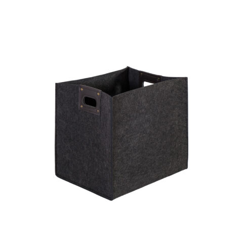 Kast MAX FELT-3, 32x25x32cm, tumehall vilt, käepidemetega Esik ja Garderoob Kangast karbid