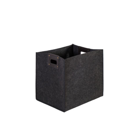 Kast MAX FELT-4, 28x22x28cm, tumehall vilt, käepidemetega Esik ja Garderoob Kangast karbid