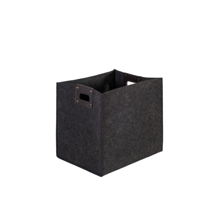 Kast MAX FELT-4, 28x22x28cm, tumehall vilt, käepidemetega Esik ja Garderoob Kangast karbid