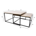 Diivanilaud ELT 75x75xH40cm, 65x65xH35cm, helepruun, laminaatplaat, terasjalad Diivanilauad ja abilauad Diivanilauad ja abilauad