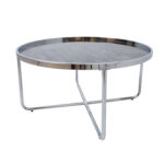 Diivanilaud ASTOR D80xH40cm, hall, klaas, terasjalad Diivanilauad ja abilauad Diivanilauad ja abilauad