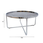 Diivanilaud ASTOR D80xH40cm, hall, klaas, terasjalad Diivanilauad ja abilauad Diivanilauad ja abilauad