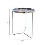 Abilaud ASTOR D45xH49cm, hall, klaas, terasjalad Diivanilauad ja abilauad Diivanilauad ja abilauad