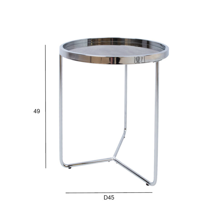 Abilaud ASTOR D45xH49cm, hall, klaas, terasjalad Diivanilauad ja abilauad Diivanilauad ja abilauad