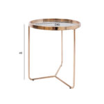 Abilaud ASTOR D45xH49cm, kuldne, klaas, terasjalad Diivanilauad ja abilauad Diivanilauad ja abilauad