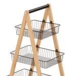 Riiul BREN must, 48x32xH79cm, täispuit, teras Esik ja Garderoob Esikumööbel