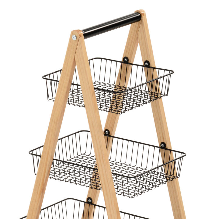 Riiul BREN must, 48x32xH79cm, täispuit, teras Esik ja Garderoob Esikumööbel