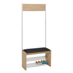 Esikuriiul BENO 79x32xH178cm helepruun, teras, laminaatplaat Esik ja Garderoob Esikumööbel