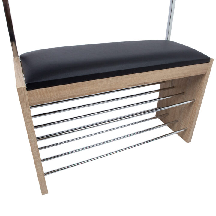 Esikuriiul BENO 79x32xH178cm helepruun, teras, laminaatplaat Esik ja Garderoob Esikumööbel