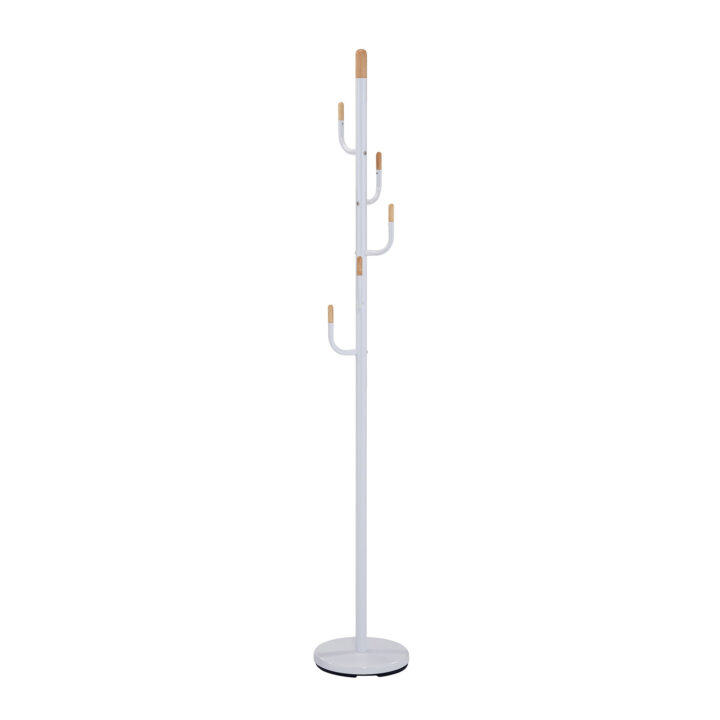 Põrandanagi GLADE D28xH174cm valge, teras, puit Esik ja Garderoob H04-200 Riidestanged ja nagid