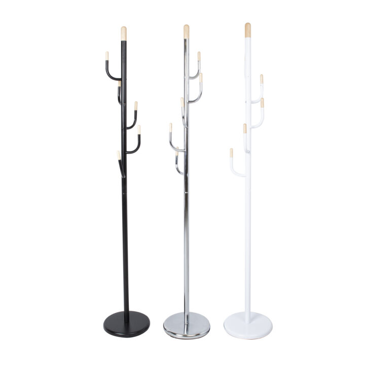 Põrandanagi GLADE D28xH174cm valge, teras, puit Esik ja Garderoob H04-200 Riidestanged ja nagid