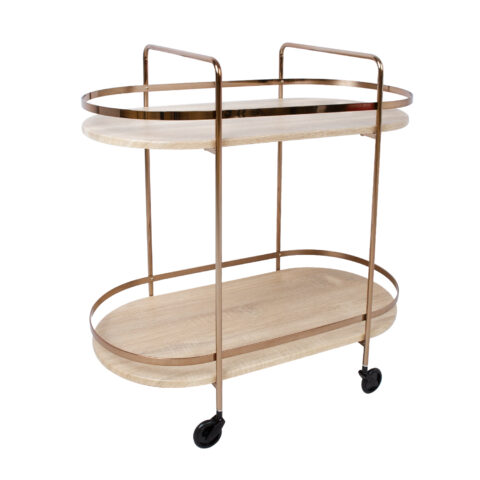 Serveerimislaud GENOVA 80x42xH80cm, helepruun, teras, laminaatplaat Abilauad ja serveerimislauad Abilauad ja serveerimislauad