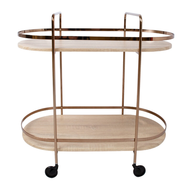 Serveerimislaud GENOVA 80x42xH80cm, helepruun, teras, laminaatplaat Abilauad ja serveerimislauad Abilauad ja serveerimislauad