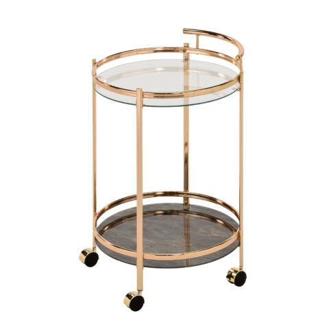 Serveerimislaud GENUA D52xH79cm, kuldne, teras, klaas Abilauad ja serveerimislauad Abilauad ja serveerimislauad