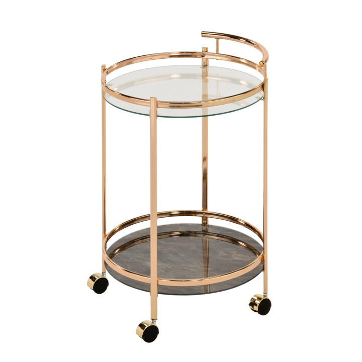 Serveerimislaud GENUA D52xH79cm, kuldne, teras, klaas Abilauad ja serveerimislauad Abilauad ja serveerimislauad