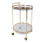 Serveerimislaud GENUA D52xH79cm, kuldne, teras, klaas Abilauad ja serveerimislauad Abilauad ja serveerimislauad