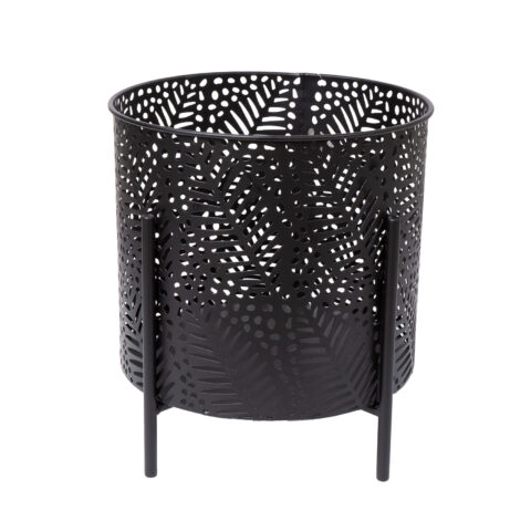 Lillepotiümbris CHIA D25xH28cm, must Rõdumööbel
