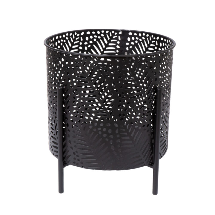 Lillepotiümbris CHIA D25xH28cm, must Rõdumööbel