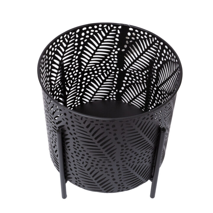 Lillepotiümbris CHIA D25xH28cm, must Rõdumööbel