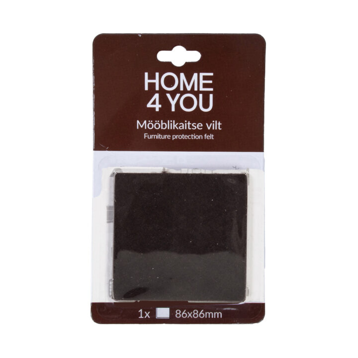 Mööblikaitse vilt 86x86mm x 1tk, must Mööblivildid Mööblivildid