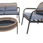 Aiamööblikomplekt SARRAN laud, diivan ja 2 tooli Aiadiivanid ja komplektid BOHO