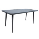 Laud WALES 160x80xH75,5cm, tumehall, alumiinium Aialauad Aialauad