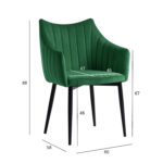 Tool BRETA 60x58xH88cm, roheline samet Söögilauatoolid, taburetid, pingid H02-300 Söögilauatoolid, taburetid, pin