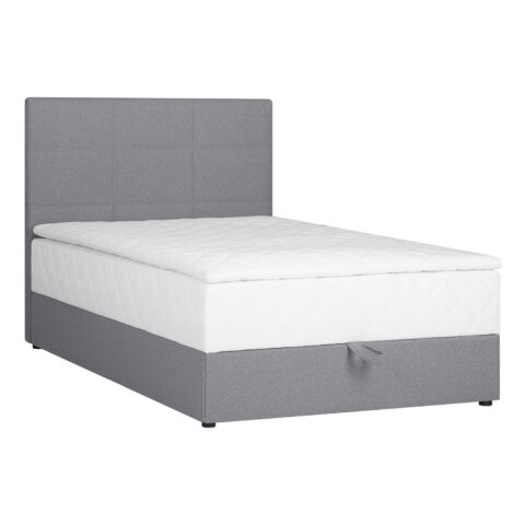 Kontinentaalvoodi LEVI 120x200cm, madratsiga, hall, 123x210xH114,5cm Magamistuba H03-100 Voodid