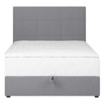 Kontinentaalvoodi LEVI 120x200cm, madratsiga, hall, 123x210xH114,5cm Magamistuba H03-100 Voodid