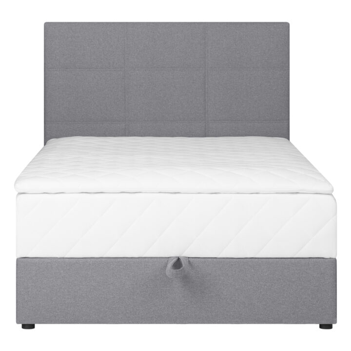 Kontinentaalvoodi LEVI 120x200cm, madratsiga, hall, 123x210xH114,5cm Magamistuba H03-100 Voodid