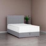 Kontinentaalvoodi LEVI 120x200cm, madratsiga, hall, 123x210xH114,5cm Magamistuba H03-100 Voodid