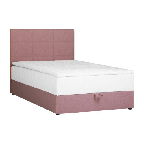 Kontinentaalvoodi LEVI 120x200cm, madratsiga, roosa, 123x210xH114,5cm Magamistuba H03-100 Voodid