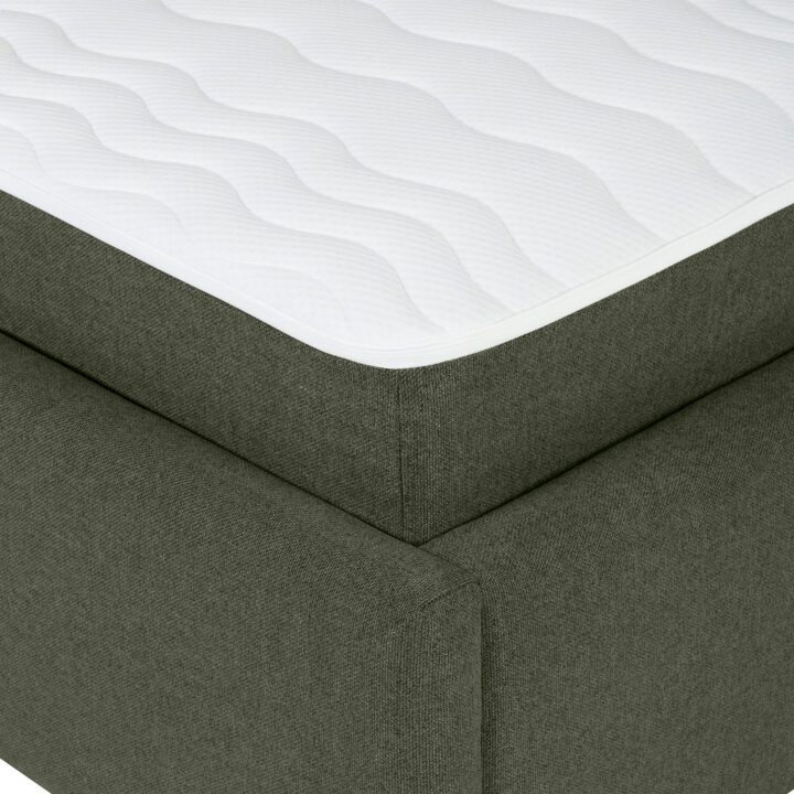 Kontinentaalvoodi LEENA 160x200cm, madratsiga, roheline, 176x221xH110cm Magamistuba H03-100 Voodid