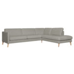 Nurgadiivan LINNEA PN helehall, 276×90/218xH80cm Diivanid Diivanid