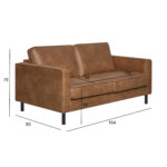 Diivan LUCAS 2-kohaline, pruun, 164x90xH79cm Diivanid Diivanid