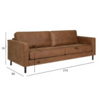 Diivan LUCAS 3-kohaline, pruun, 219x90xH79cm Diivanid Diivanid