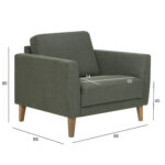 Tugitool LANDO roheline, 88x89xH80cm Elutoamööbel H01-100 Pehmemööbli komplektid