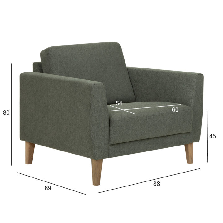 Tugitool LANDO roheline, 88x89xH80cm Elutoamööbel H01-100 Pehmemööbli komplektid
